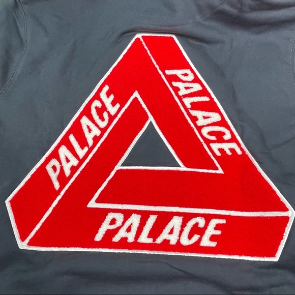 Palace Skateboards Men Medium Size Chenille TriFerg Navy Color Hoodie Sweatshirt - Picture 4 of 8